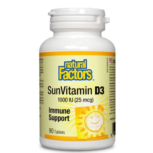 Natural Factors Vitamin D3/ Витамин D3 1000 IU, 90 таблетки