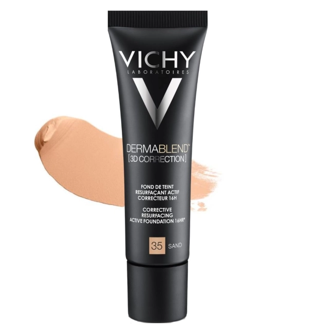 Vichy Dermablend 3D Коригиращ фон дьо тен за мазна кожа, склонна към акне 35 пясъчен SPF25 30 мл