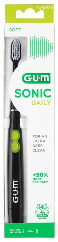 GUM ActiVital Sonic Soft Електрическа четка за зъби с батерии черна