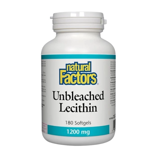 Natural Factors Lecithin Unbleached/ Лецитин (неизбелен) 1200 mg х 180 софтгел капсули