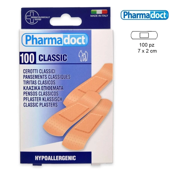 Pharmadoct Classic Водоустойчив пластир 100 бр