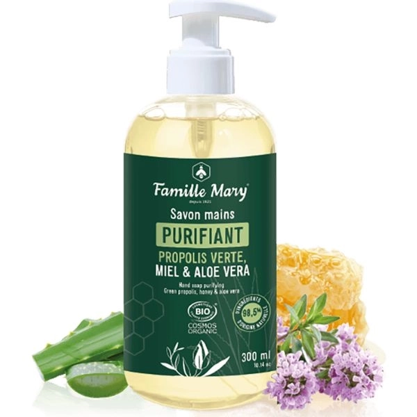 Famille Mary Teчен сапун за ръце със зелен прополис, мед и алое вера, 300 ml