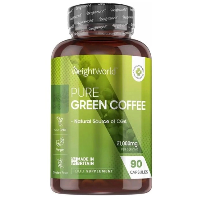 WeightWorld Поддържане на теглото - Зелено кафе, 90 капсули
