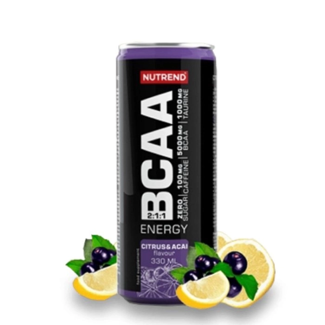 Nutrend BCAA Energy 330 мл BCAA кенче с вкус на Манго