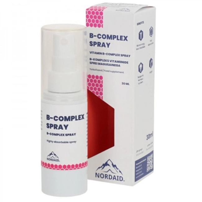 Нервна система - Витамин В-Комплекс спрей за уста с вкус на мента, 30 ml / 200 впръсквания