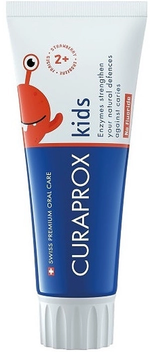 Curaprox Kids Детска паста за зъби ягода без флуорид 2+ г 60 мл