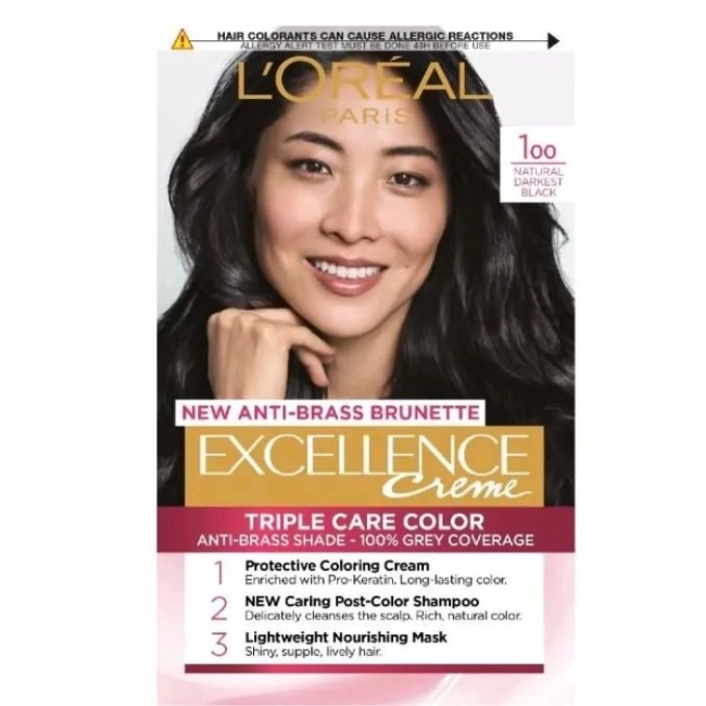 L’Oreal Excellence Creme Боя за коса 100 Natural Darkest Black