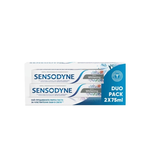 Sensodyne Extra Whitening DUO Паста за зъби 75 мл х 2 бр Комплект