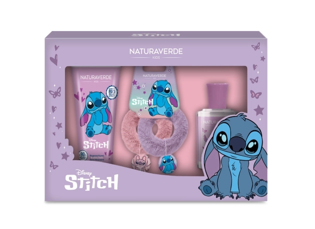 NATURAVERDE Комплект Нежна тоалетна вода 30мл, Пяна за душ 100мл и STITCH Аксесоари за коса