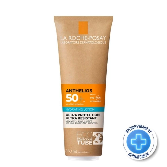 La Roche-Posay Anthelios Хидратиращо слънцезащитно мляко за тяло SPF50+ 250 мл Еко опаковка