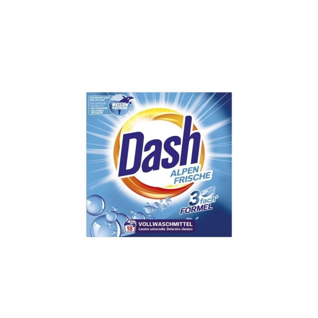Dash Alpen Frische Прах за пране 1.17кг, 18 пранета