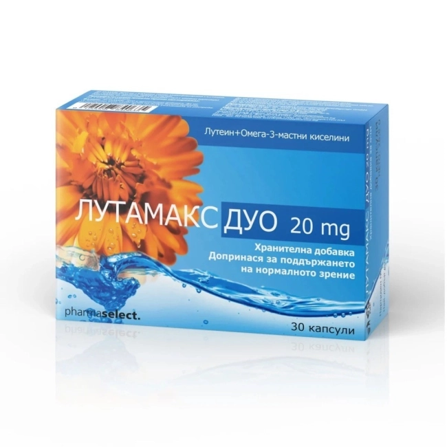 ЛУТАМАКС ДУО капс.20мг.х30 /с лутеин,омега-3 к-ни/