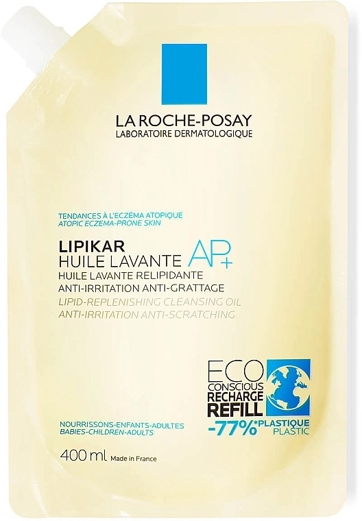 La Roche-Posay Lipikar Huile Lavante AP+ Измиващо олио за лице и тяло 400 ml РЕФИЛ