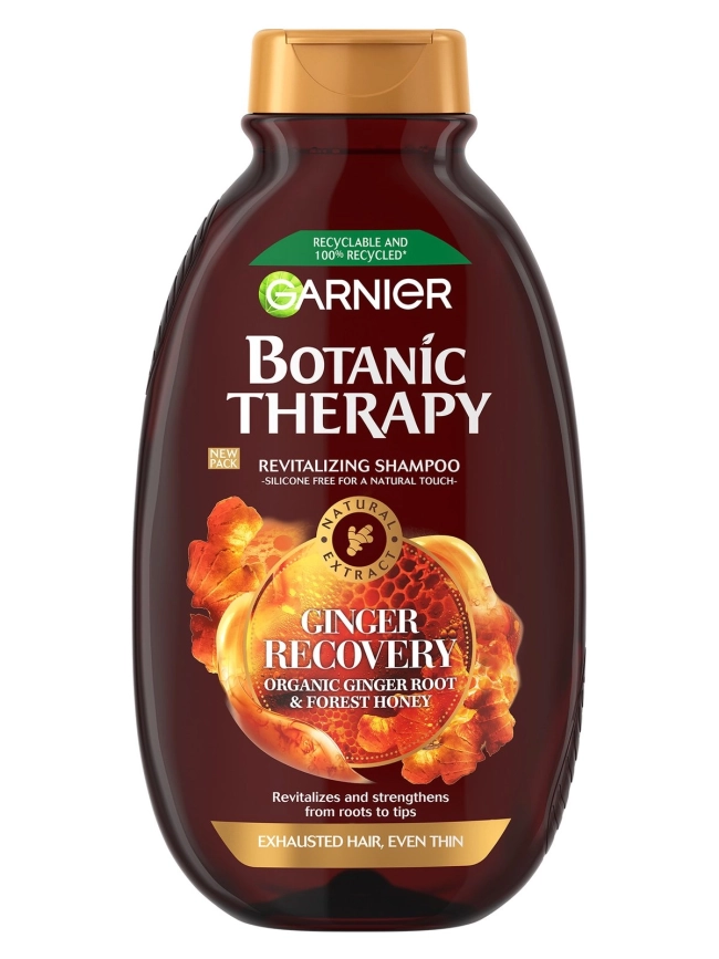 Garnier Botanic Therapy Ревитализиращ шампоан за изтощена и слаба коса с джинджифил и мед 250 мл