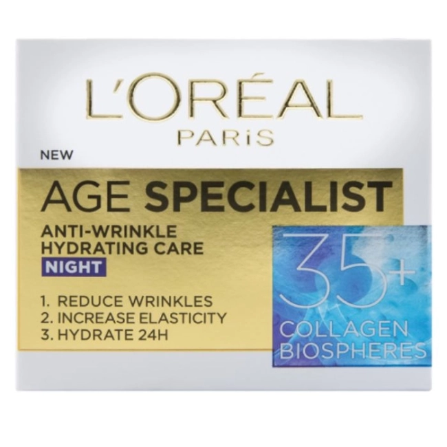 L’Oreal Age Specialist 35+ Хидратиращ нощен крем за лице 50 мл