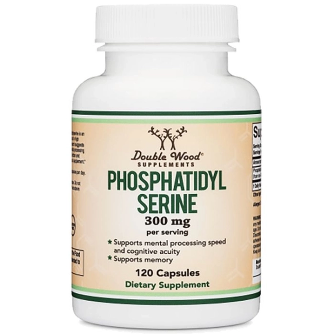 Double Wood Phosphatidyl serine / Фосфатидилсерин, 300 mg, 120 капсули