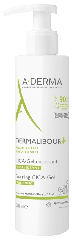 A-Derma Dermalibour+ CICA Пенещ се гел 200 мл