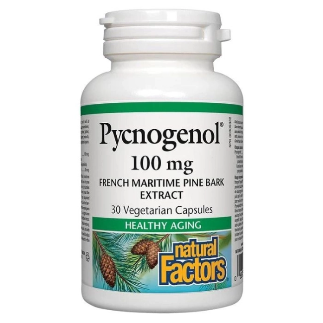 Natural Factors Pycnogenol® - Пикногенол, 100 mg, 30 V-капсули