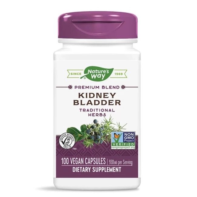 Nature’s Way Здрави бъбреци и защита от бъбречни инфекции - Kidney Bladder - премиум формула с билки, 100 капсули