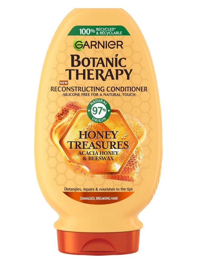 Garnier Botanic Therapy Honey Treasures Възстановяващ балсам за увредена коса с мед и пчелен восък 200 мл