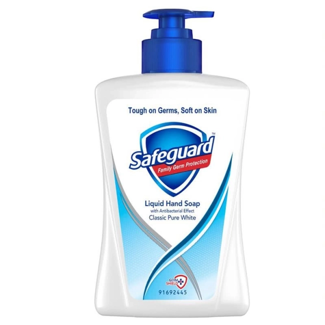 Safeguard Classic Pure White Антибактериален течен сапун за ръце 225 мл