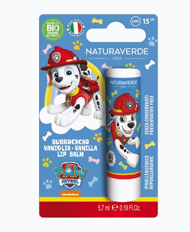 NATURAVERDE Хидратиращ Детски балсам за устни PAW PATROL SPF15 5,7 мл