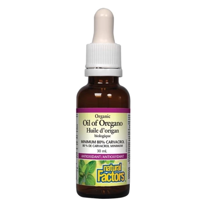 Natural Factors Риган масло, органик - Oil of Oregano Organic 30 mg х 30 ml/ 187 дози