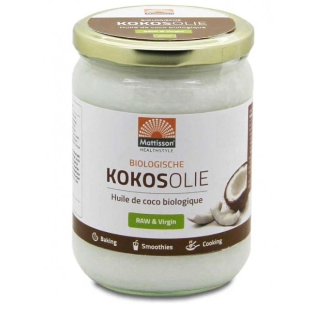 Mattisson Healthstyle 100 % Кокосово масло (сурово, студено пресовано) Био, 500 ml