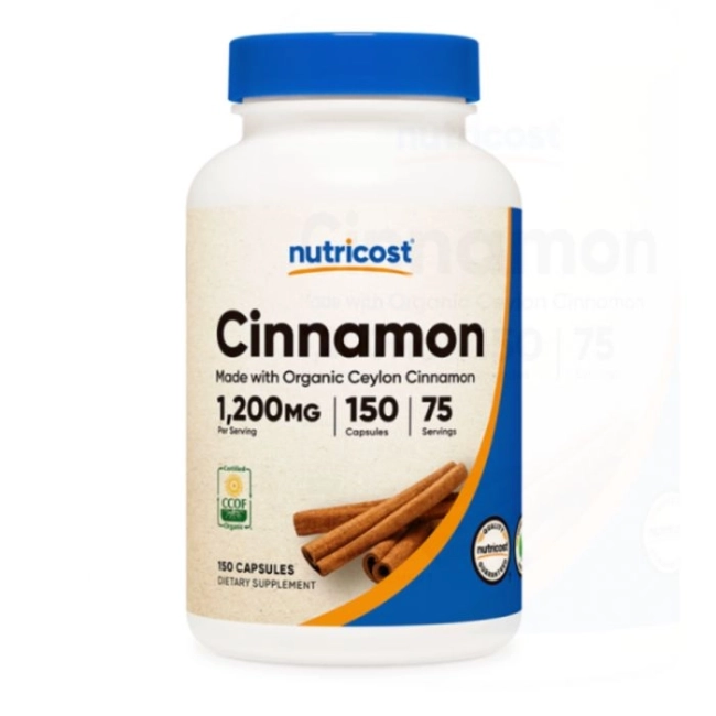 Nutricost Диабет, контрол на кръвната захар - Цейлонска канела, 150 капсули