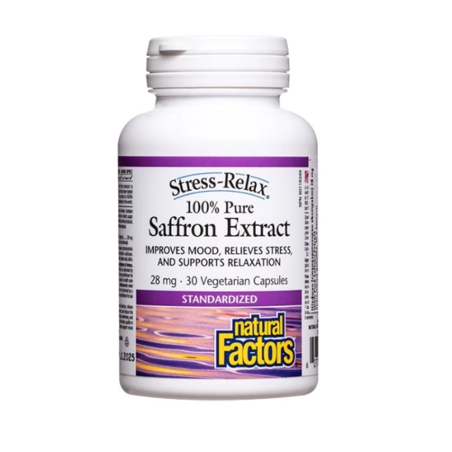 Natural Factors Стрес и депресия - Шафран (стандартизиран екстракт), 28 mg х 30 V капсули