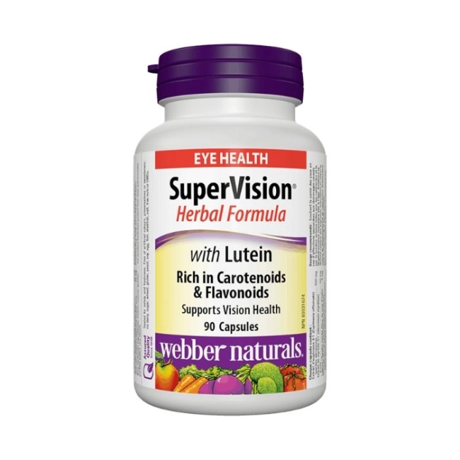 Webber Naturals SuperVision® Herbal Formula/ Билкова формула в подкрепа на зрението с Лутеин х 90 капсули