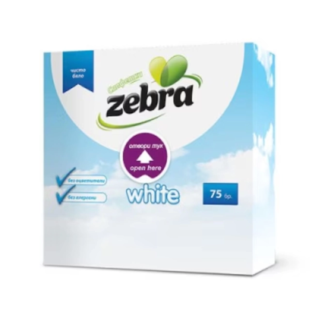 Zebra White Салфетки 33/33 75 бр.