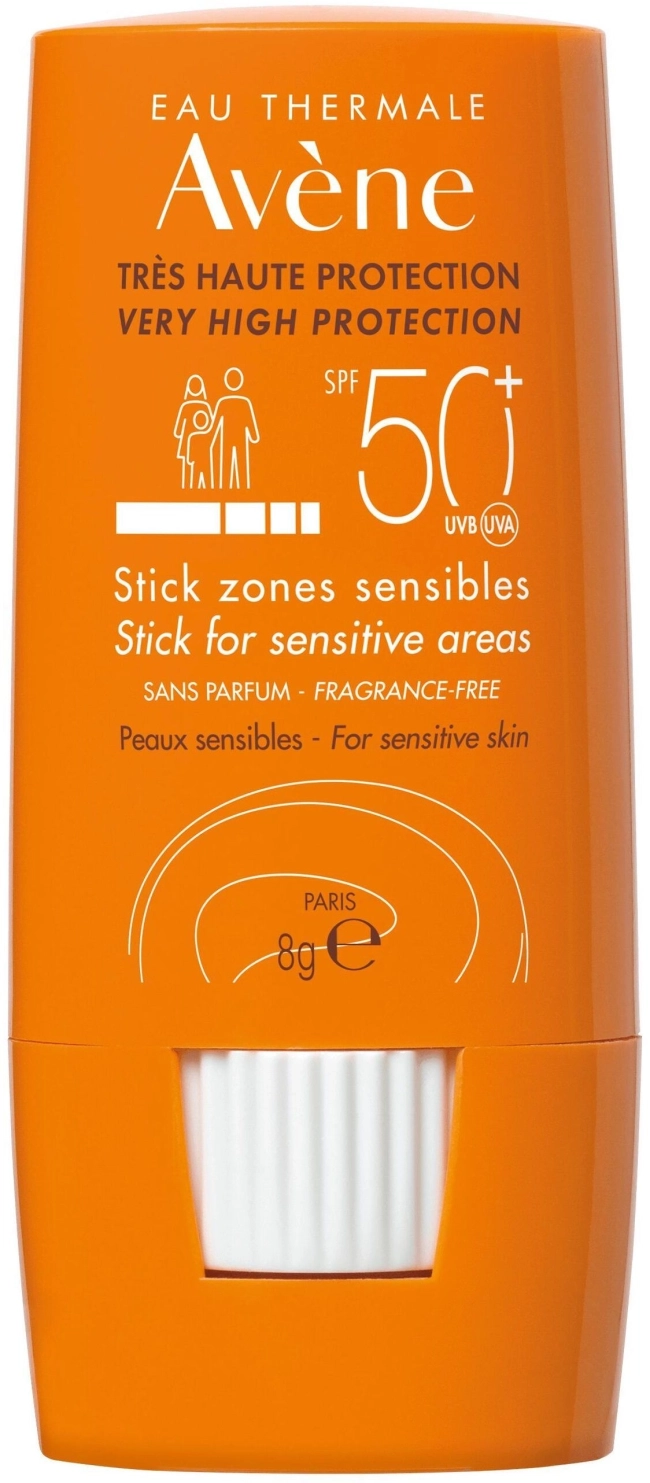 Avene Слънцезащитен стик за чувствителни зони SPF50+ х8 г.
