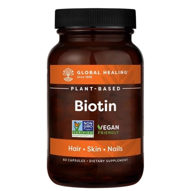 Global Healing Коса, кожа, нокти - Биотин, 2500 µg x 60 капсули