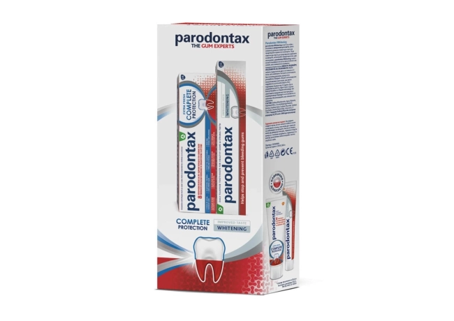 Parodontax Complete Protection Extra Fresh Паста за зъби 75 мл + Parodontax Whitening Избелваща паста за зъби 75 мл Комплект