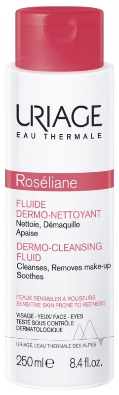 URIAGE Roseliane Почистващ флуид за лице за чувствителна кожа 250 мл