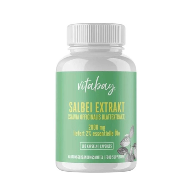 Vitabay Срещу изпотяване - Градински чай (салвия), 2000 mg