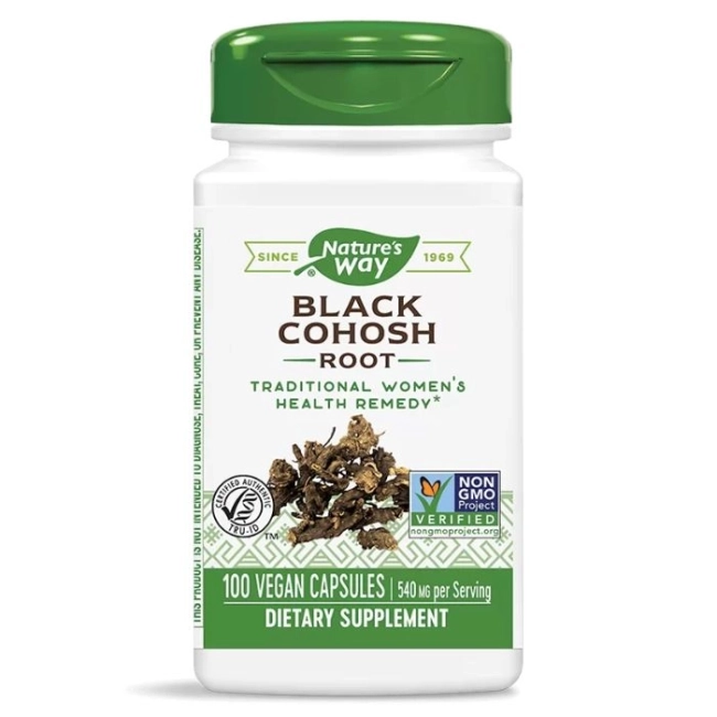 Nature’s Way Хормонален дисбаланс и менопауза - Гроздовиден ресник (корен) 540 mg, 100 капсули