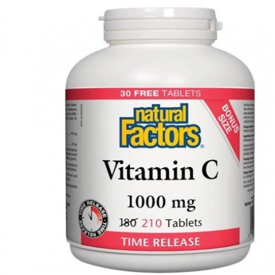 Natural Factors Витамин С 1000 mg и Биофлавони - Имунитет, 210 таблетки (с удължено освобождаване)