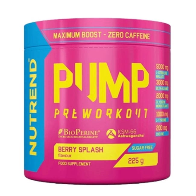 Nutrend Предтренировъчен продукт Pump 225 гр с Вкус на Горски Плодове