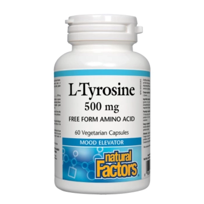 Natural Factors L-Tyrosine/ Л-Тирозин 500 mg х 60 капсули