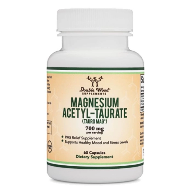 Double Wood Magnesium Acetyl-taurate (TAURO-MAG®) / Магнезий ацетил таурат, 60 капсули