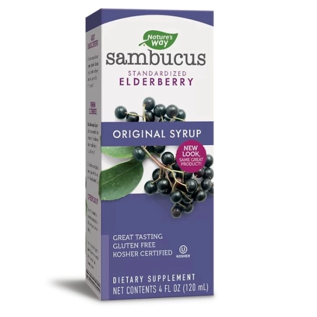 Nature’s Way Самбукус Ориджинал сироп с черен бъз - Sambucus Original Syrup, 120 ml