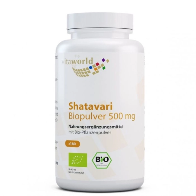 Vita World Shatavari / Шатавари 500 mg, 180 капсули