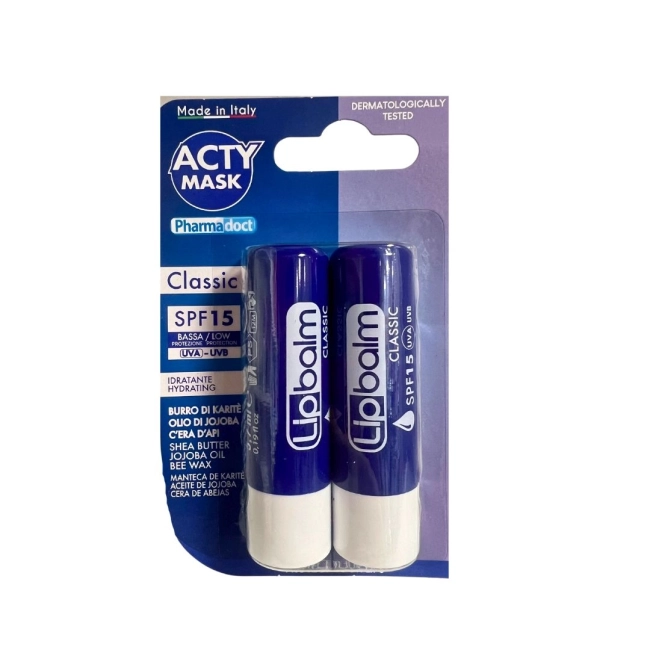 DUO ACTY MASK Балсам за устни КЛАСИК 2 x 5.7мл SPF15