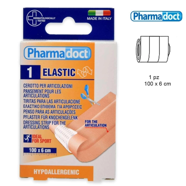 Pharmadoct Elastic Пластир памучна еластична лента 100 см х 6 см