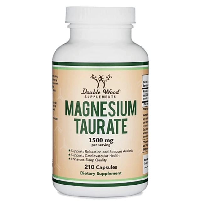 Double Wood Magnesium taurate / Магнезий таурат, 210 капсули