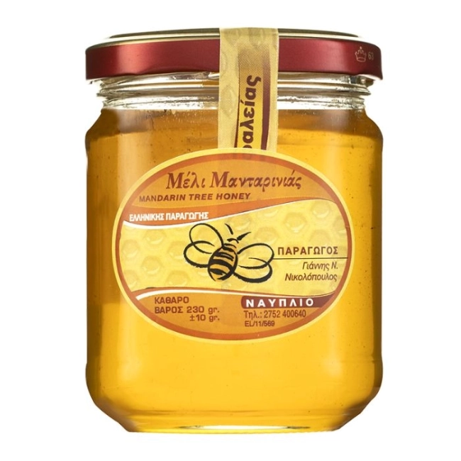 Raks Пчелен мед от Мандариново дърво от полуостров Пелопонес, Гърция/ 230g