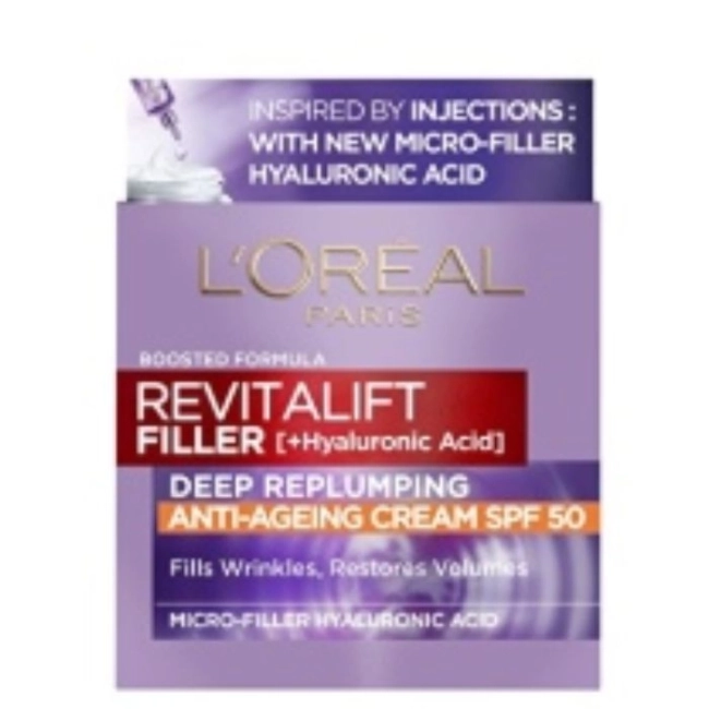L'ORÉAL PARiS Дневен крем за лице Revitalift Filler SPF 50, 50 ml