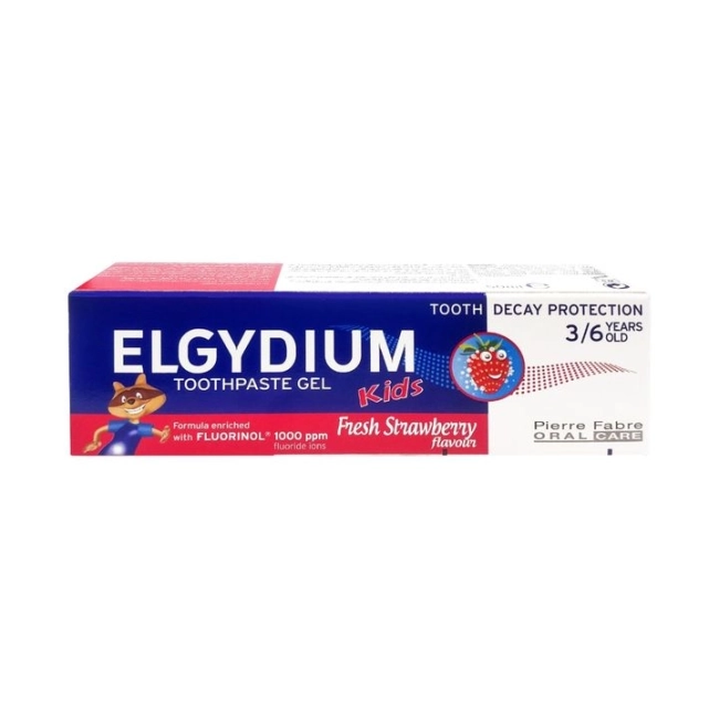 Elgydium Kids Гелообразна детска паста за зъби ягода 3-6 г 50 мл